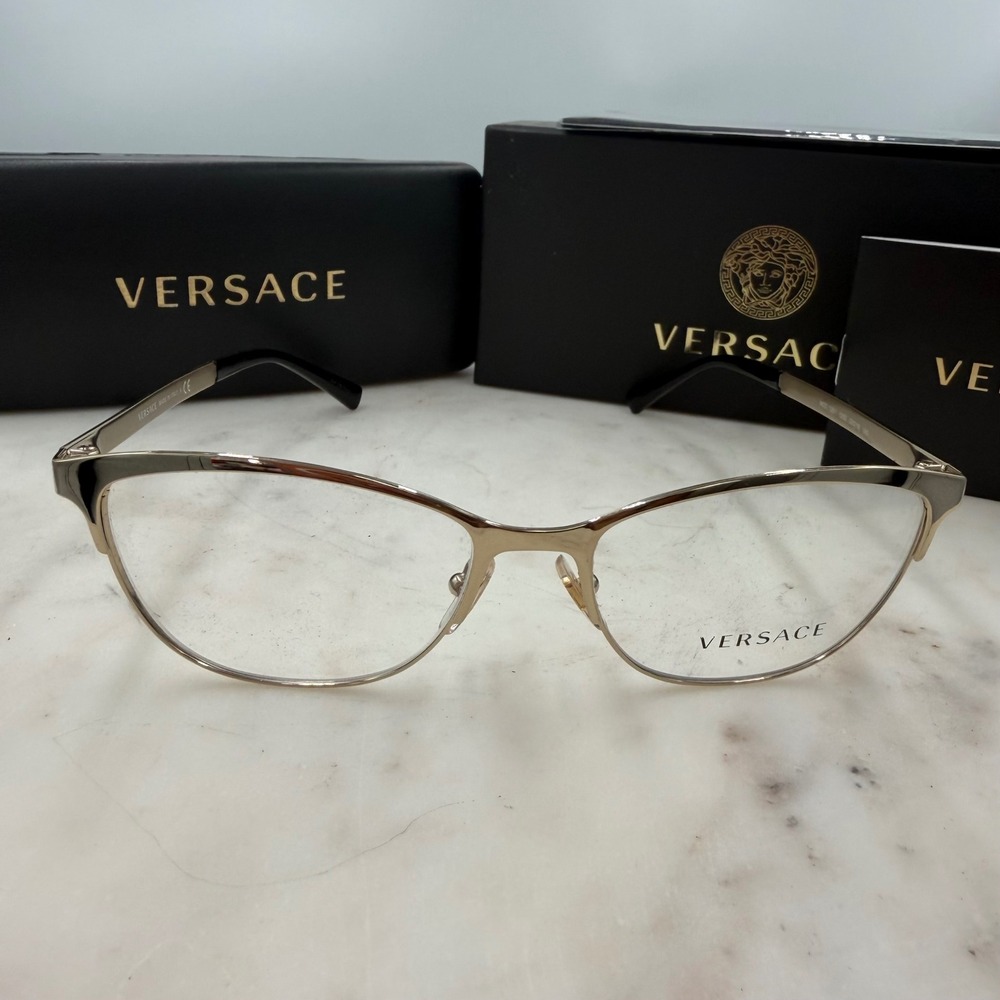 Versace Eyeglasses Women 53-16-140 Gold  New Metal